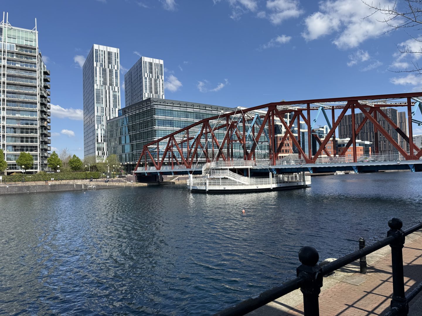 Salford Quays swing bridge