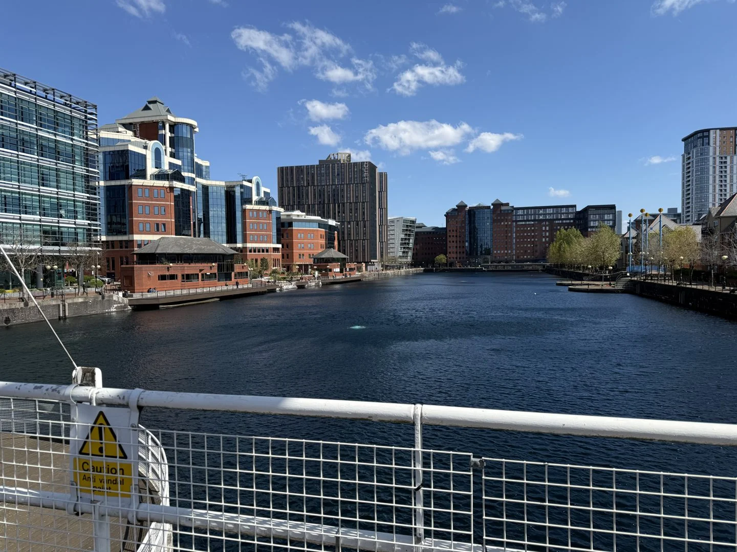 View from the bridge at Salford Quays